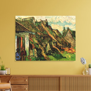 Thatched Sandstone Cottages by Vincent van Gogh Canvas Print