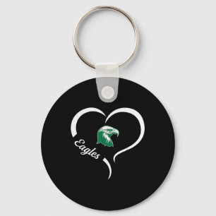 Thatcher Eagles Logo Half Heart Slogan Hs Keychain
