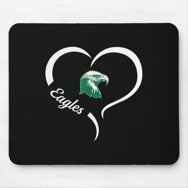 Thatcher Eagles Logo Half Heart Slogan Hs  Mouse Pad (Front)