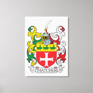 Thatcher Family Crest Canvas Print
