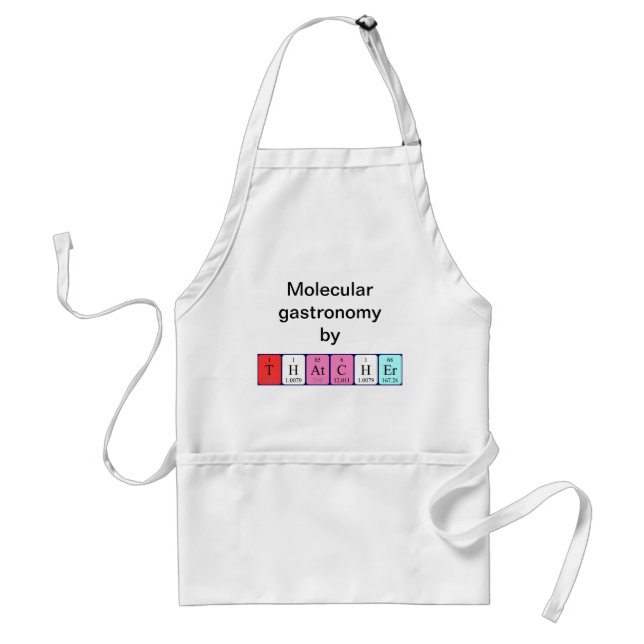 Thatcher periodic table name apron (Front)