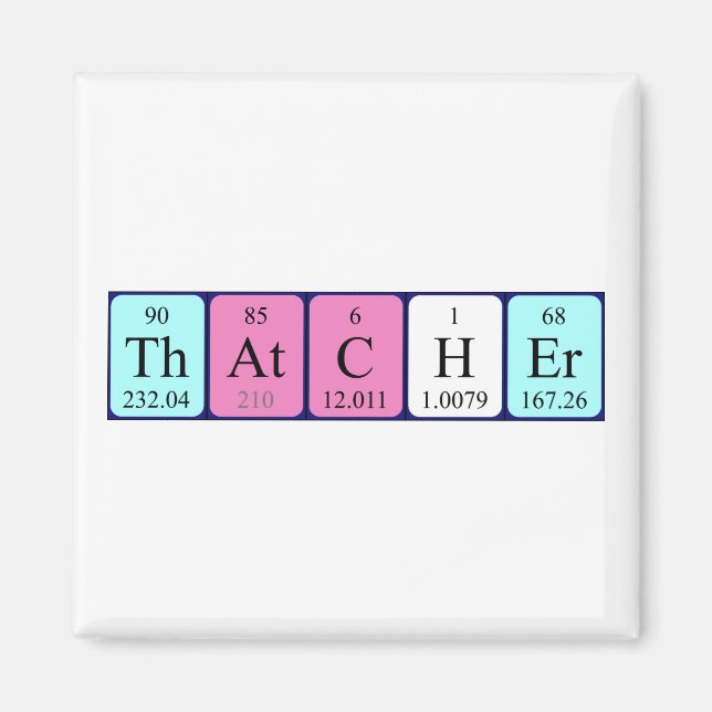Thatcher periodic table name magnet (Front)