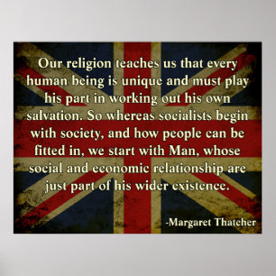 Thatcher Religion Quote Poster