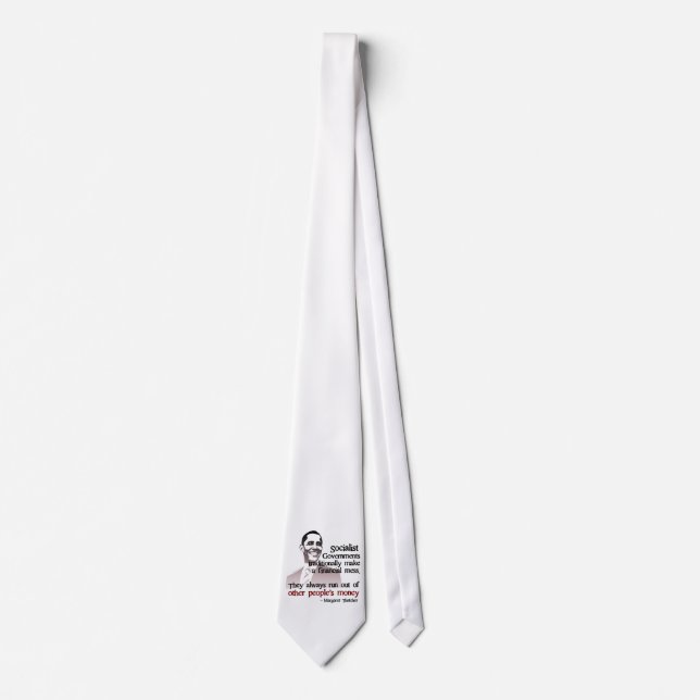 Thatcher socialist quote tie (Front)