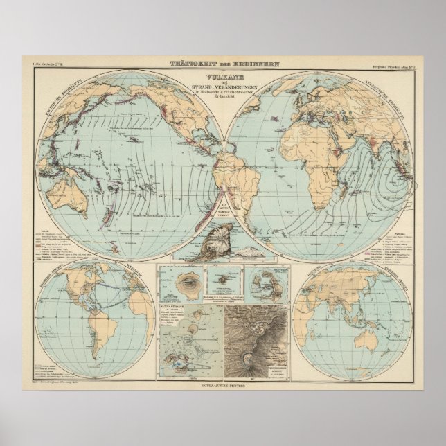 Thatigkeit des Erdinnern Atlas Map Poster (Front)