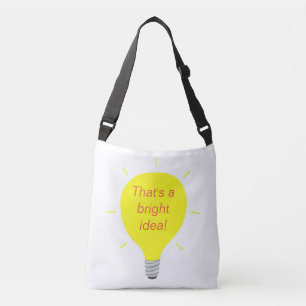 That's a bright idea, yellow light bulb, bags