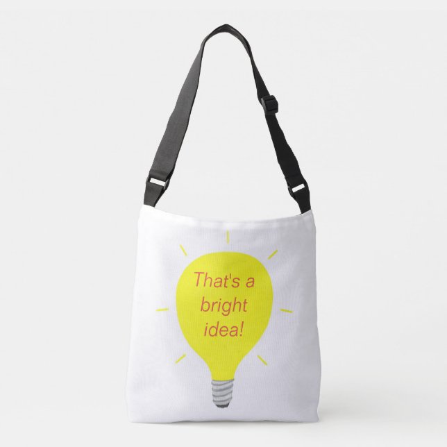 That's a bright idea, yellow light bulb, bags (Front)
