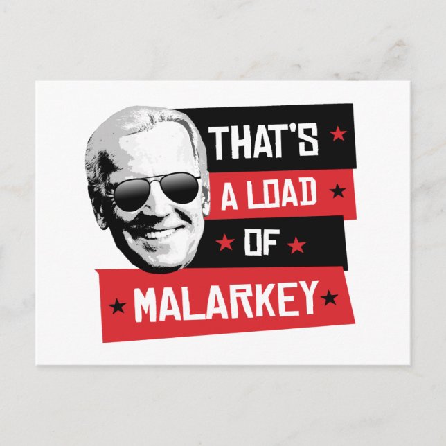 That's a load of Malarkey Biden 2020 Postcard (Front)