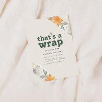 That's A Wrap Floral Birthday Party Invite