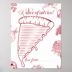 That's Amore Bridal Shower a slice of advice Poster