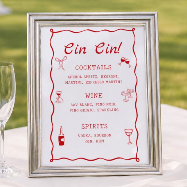 That's Amore Bridal Shower Cin Cin Bar  Poster (Creator Uploaded)