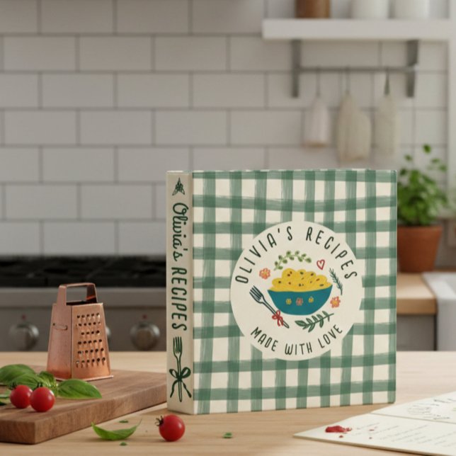 That's Amore Bridal Shower CUSTOM Cute Recipe Binder (That's Amore Bridal Shower CUSTOM Cute Plaid Pasta Recipe 3 Ring Binder
)