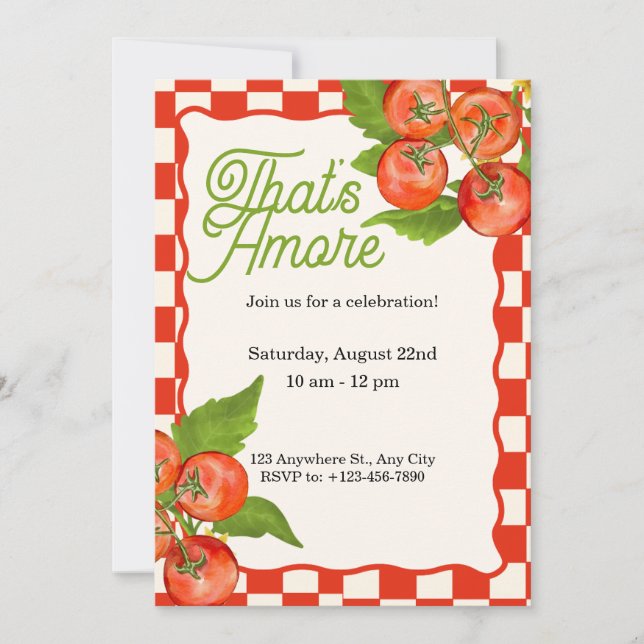 That's Amore Bridal Shower Invite (Front)