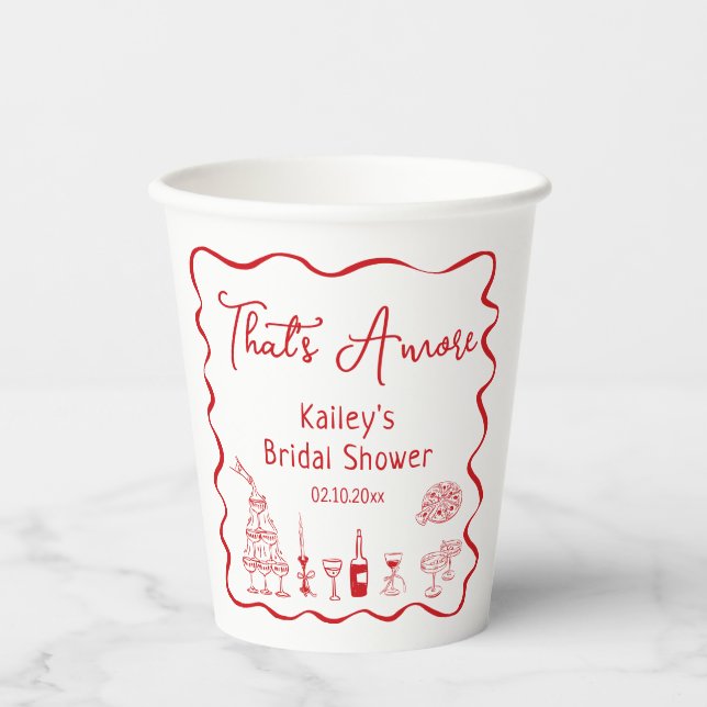  That's Amore Bridal Shower  Paper Cups (Front)