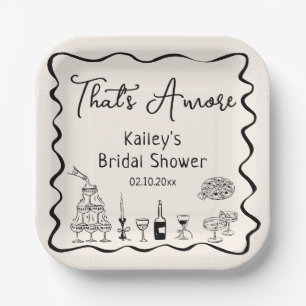 That's Amore Bridal Shower Paper Plate