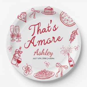 That's Amore Bridal Shower  Paper Plate