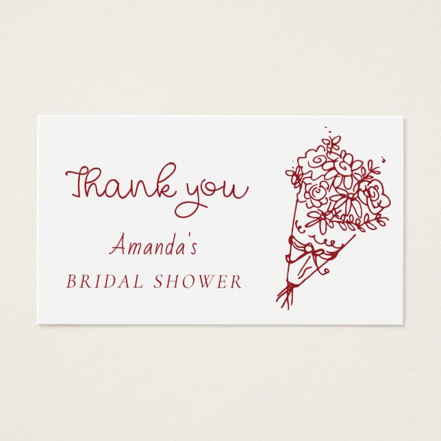 That's Amore Bridal Shower Thank You (Front)