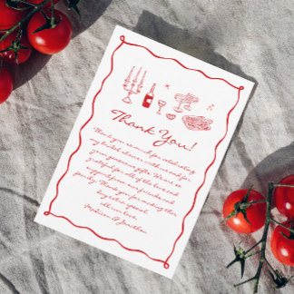 That's Amore Bridal Shower Thank You Card