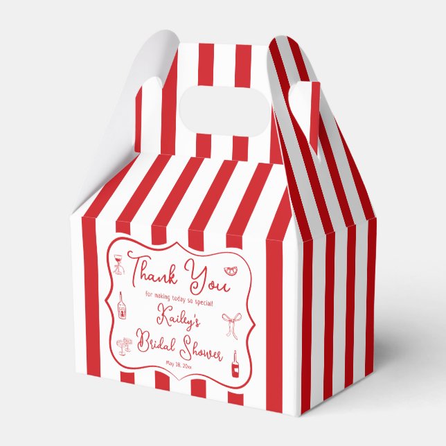 Thats Amore Bridal Shower Thank You Favor Box (Front Side)