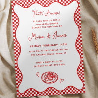 That's Amore! Cute Red Italian Rehearsal Dinner