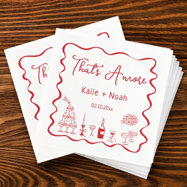 That's Amore Engagement Party Napkin (Creator Uploaded)