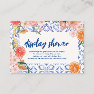 Thats Amore floral Bridal Shower display shower Enclosure Card
