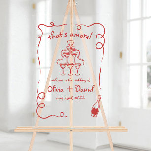 That's Amore Funky Whimsical Illustrated Sign