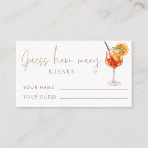 That's Amore Guess How Many Kisses Bridal Game  Enclosure Card