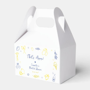Thats Amore Hand Drawn Italian Lemon Bridal Shower Favor Box