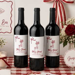 That's Amore Italian Bridal Shower Wine Label