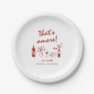 That's Amore Italian bride bridal shower Paper Plate