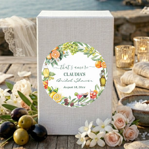 That's Amore Italian Citrus Cocktail Bridal Shower Classic Round Sticker