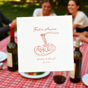 That's Amore Italian Custom Wedding Napkin