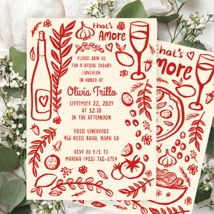 That's Amore Italian Food CUSTOM Bridal SHower  Invitation