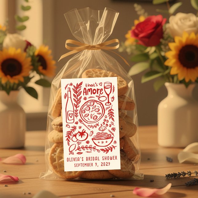 That's Amore Italian Food CUSTOM Bridal Shower Sticker (That's Amore Italian Food CUSTOM Bridal Shower Rectangular Sticker
)