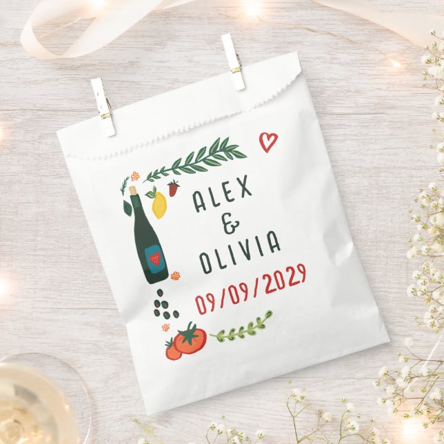 That's Amore Italian Food CUSTOM Wedding  Favour Bag (Clipped)