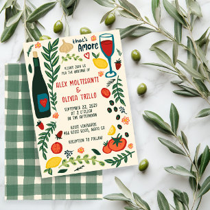 That's Amore Italian Food CUSTOM Wedding Party  Invitation