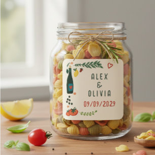 That's Amore Italian Food CUSTOM Wedding  Square Sticker