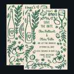 That's Amore Italian Food SAVE THE DATE Custom Invitation<br><div class="desc">Perfect for a romantic Italian themed party - save the date, engagement party, shower, anniversary party, wedding. FULLY CUSTOMIZABLE! Click on “Personalize” above to edit the text. Click "edit using design tool" to adjust the fonts, colours and placements and to delete the back side design if you prefer. Check my...</div>