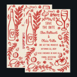 That's Amore Italian Food SAVE THE DATE Custom QR  Invitation<br><div class="desc">Perfect for a romantic Italian themed party - save the date, engagement party, shower, anniversary party, wedding. FULLY CUSTOMIZABLE! Click on “Personalize” above to edit the text. Add your link to the QR code on the back. Click "edit using design tool" to adjust the fonts, colours and placements and to...</div>
