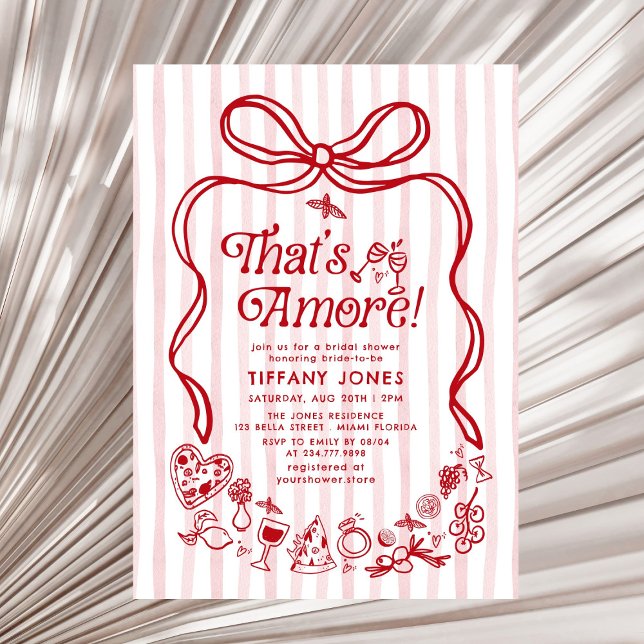 That's Amore Italian Lemons Bridal Shower Invitation (Creator Uploaded)