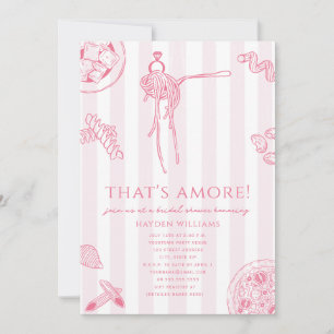 That's Amore Italian Pink Bridal Wedding Shower Invitation