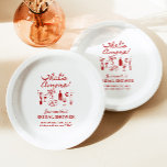 That's Amore Italian Pizza Bridal Shower Paper Plate<br><div class="desc">That's Amore Italian Pizza Bridal Shower Paper Plates
This funky whimsical paper plate features hand drawn graphics and handwritten font with a wavy frame. This french inspired theme is perfect for your bridal shower,  engagement party,  rehearsal dinner or any event you chose! All clipart is fully editable!</div>