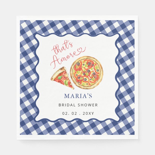 Thats Amore Italian Pizza Party Bridal Shower Napkin (Front)