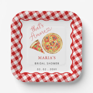 Thats Amore Italian Pizza Party Bridal Shower  Paper Plate