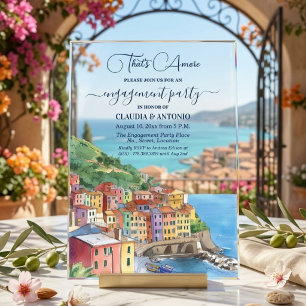 That's Amore Italian Riviera Engagement Party Acrylic Invitations