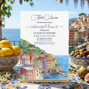 That's Amore Italian Riviera Rehearsal Dinner Invitation