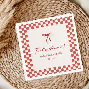 That's Amore Italy Bachelorette Party Napkin
