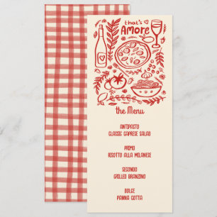 That's Amore Menu CUSTOM Hand-drawn Italian Food