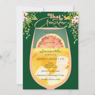 That's Amore Peach Fuzz Green Aperol Bridal Shower Invitation